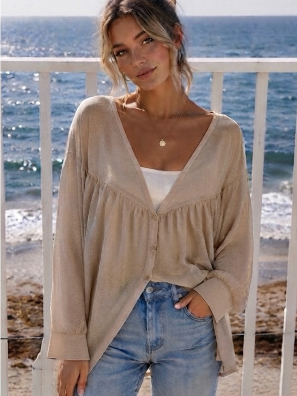EMMA & SAM tan/gold top